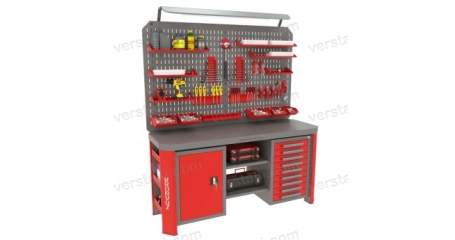 Верстак с двойным экраном и освещением Гефест-ВС-109-ЭДО