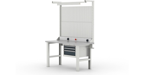 Верстак серии TITAN с подвесной тумбой с 3 ящиками и комплектующими Ferrum 41.22300/1