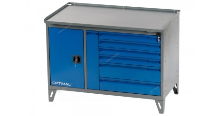 Верстак слесарный NORDBERG NW207, 2-х тумбовый, 7 ящиков