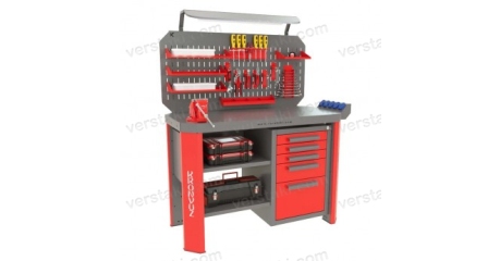 Верстак слесарный однотумбовый с тисками Гефест-ВС-05-ЭПОБ-Т2