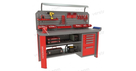 Верстак слесарный с тисками Гефест-ВС-005-ЭПОБ-Т2Н2