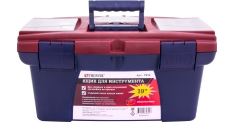 Ящик для инструмента 19" пластиковый 490х275х240 мм Thorvik TB19