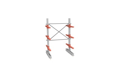 Стеллаж консольный СТ-062 двойной 3 яруса