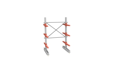Стеллаж консольный СТ-062 двойной 3 яруса