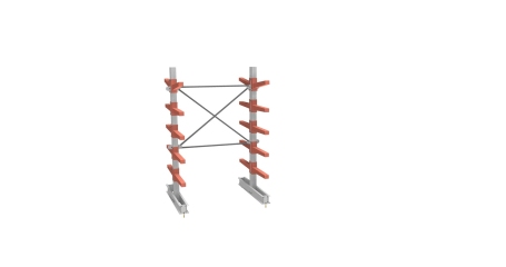 Стеллаж консольный СТ-062 двойной 5 ярусов