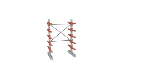 Стеллаж консольный СТ-062 двойной 5 ярусов