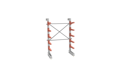 Стеллаж консольный СТ-062 односторонний 5 ярусов