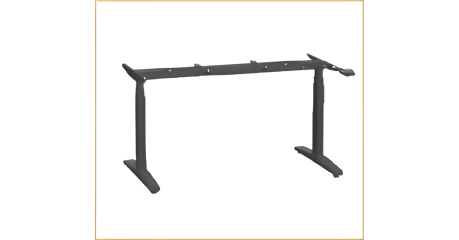 Стол регулируемый эл.приводом LVL UP 180х80 (без столешницы)RAL 9005 Черный муар