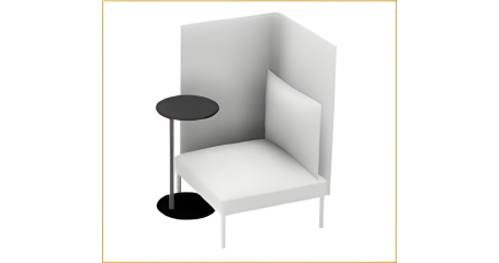 Столик круглый NAURARAL 7024 Графитовый муар, Диамант серый