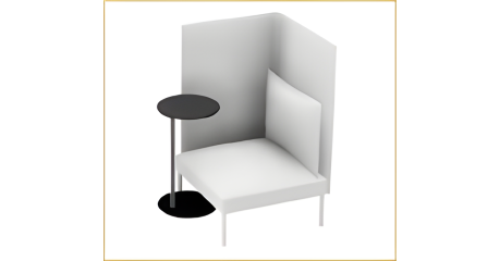 Столик круглый NAURARAL 9005 Черный муар, Линолеум черный