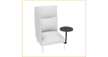 Столик навесной NAURARAL 9016 Белый муар, Белый премиум