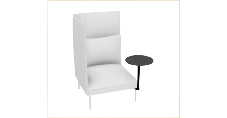 Столик навесной NAURARAL 9016 Белый муар, Белый премиум