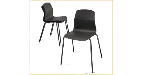 Стул штабелируемый LOVKO (2 шт.)Белый, RAL 9016 Муар Белый