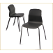 Стул штабелируемый LOVKO (2 шт.)Черный, RAL 9005 Муар Черный