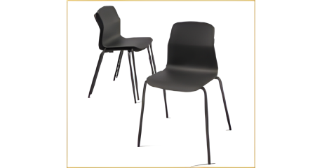 Стул штабелируемый LOVKO (4 шт.)Черный, RAL 9005 Муар Черный