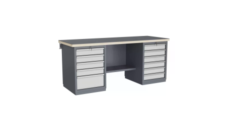 Стол-верстак слесарный двухтумбовый FBK 205.56.4