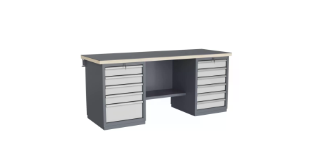 Стол-верстак слесарный двухтумбовый FBK 205.56.4